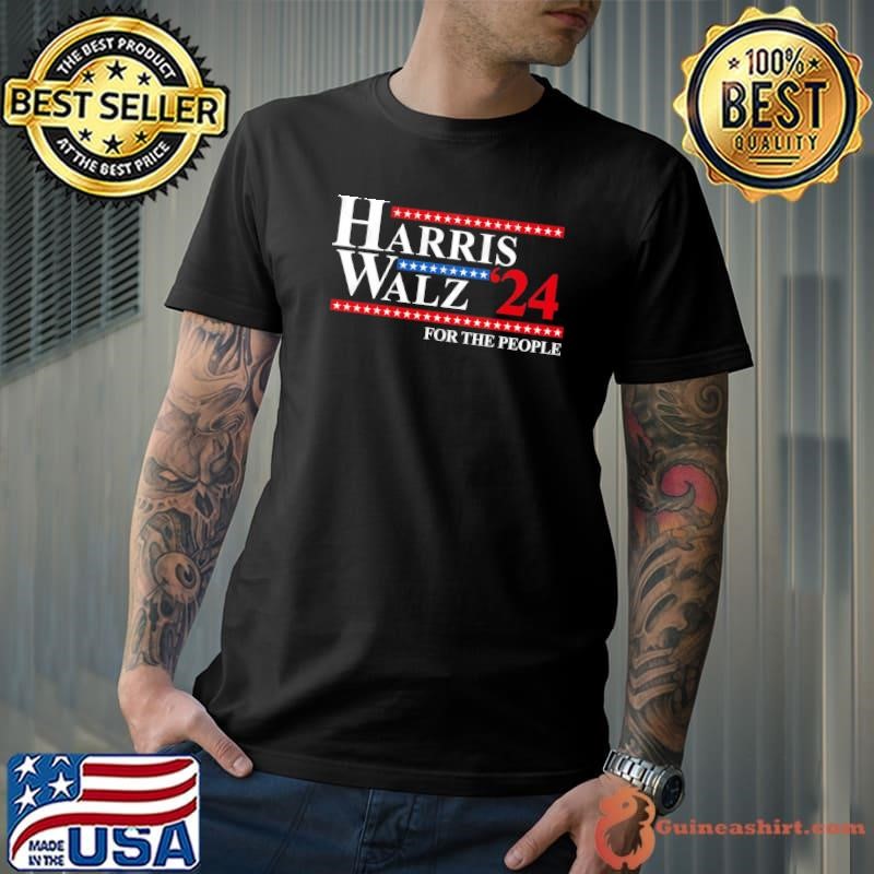 Harris Walz 2024 For The People Election Stars T-Shirt