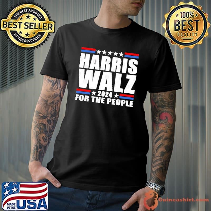 Harris Walz 2024 For The People Stars Election T-Shirt