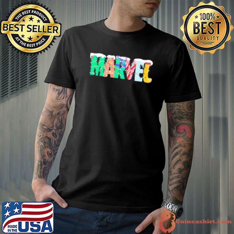 Holiday Marvel Logo Christmas Light Shirt