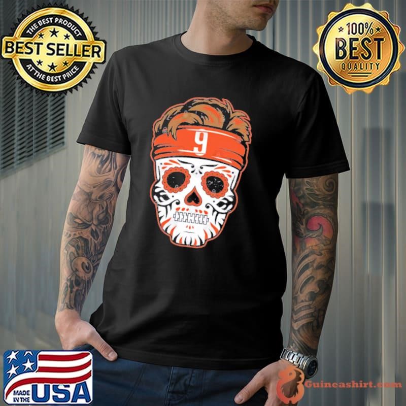 Joe Burrow Sugar Skull American professional football quarterback T-Shirt
