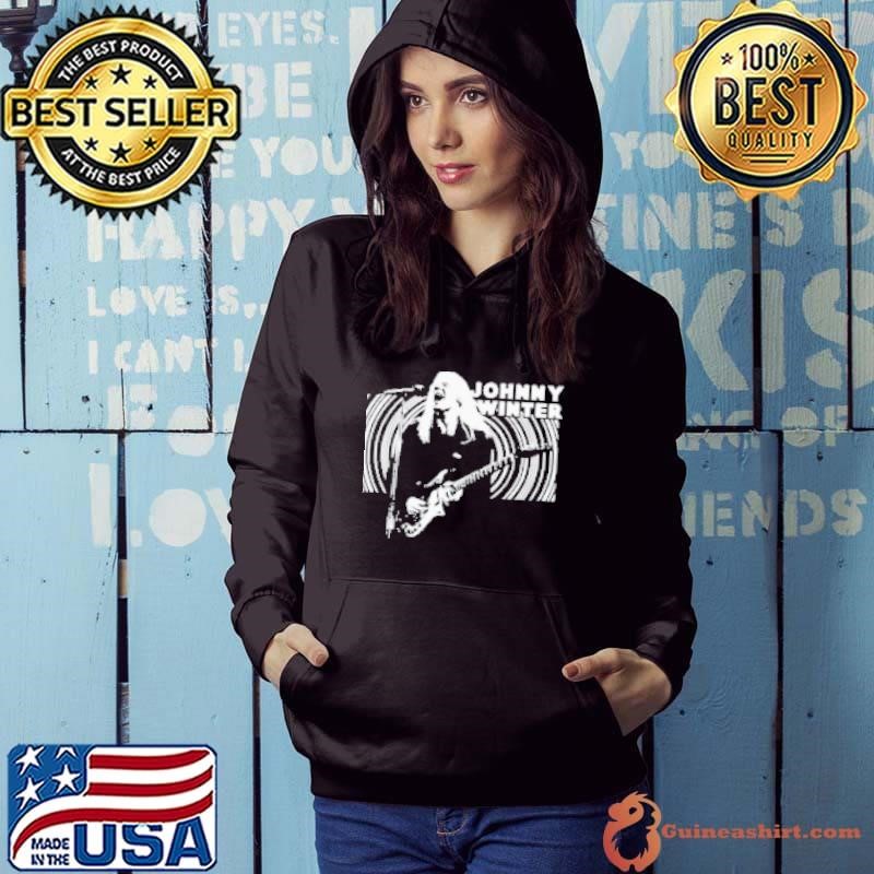 Johnny Winter Backlit Retro Hoodie