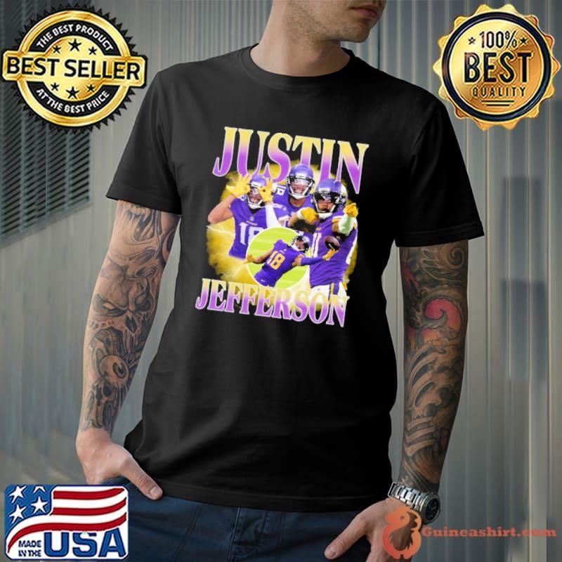 Justin Jefferson American professional football wide receiver Vintage Collage T-Shirt