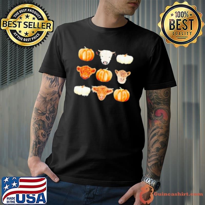 Katie Van Slyke Mini Cows And Pumpkin Animals Shirt