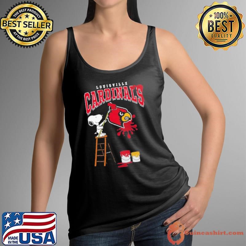 Louisville Cardinals Snoopy Painting Tank Top
