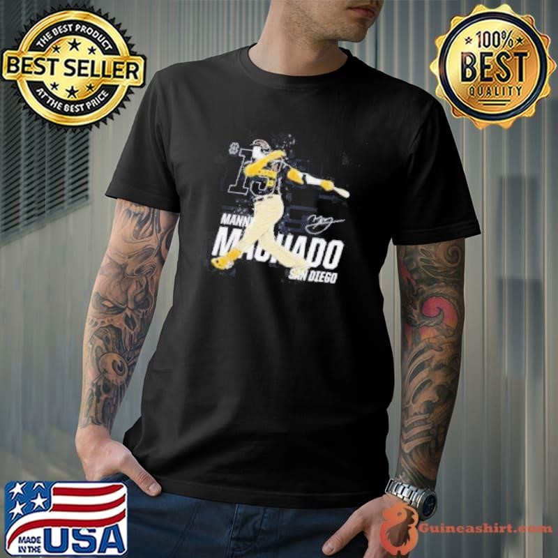 Manny Machado San Diego Padres dynamic pose signature shirt