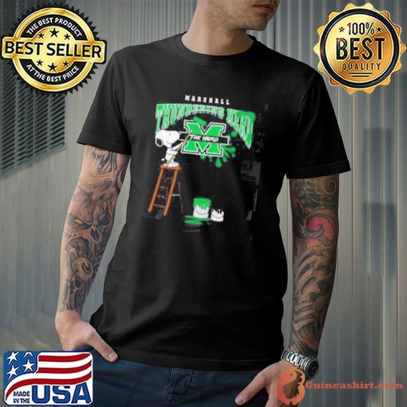Marshall Thundering Herd Snoopy Painting Shirt