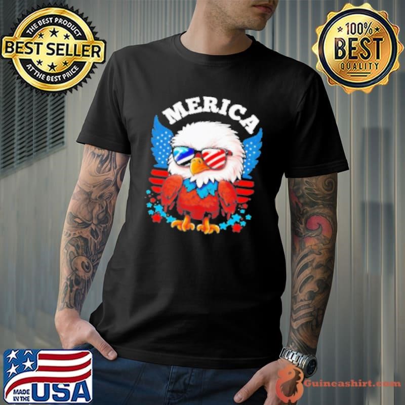 Merica Eagle Funny Patriotic Eagle Usa Flag Shirt