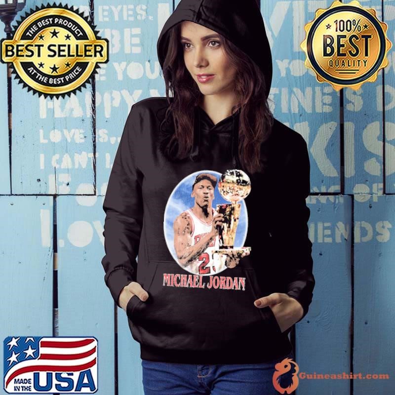 Michael Jordan Portrait Trophy American businessman and former basketball Hoodie