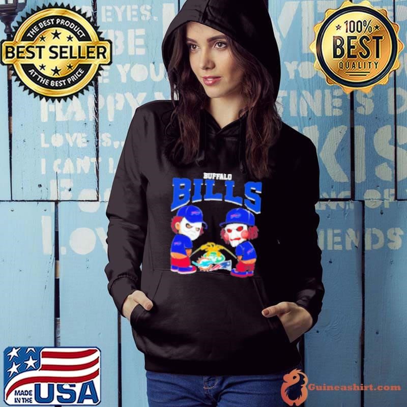 Michael Myers And Billy He Puppet X Buffalo Bills Pee On NFL Eams Halloween Hoodie