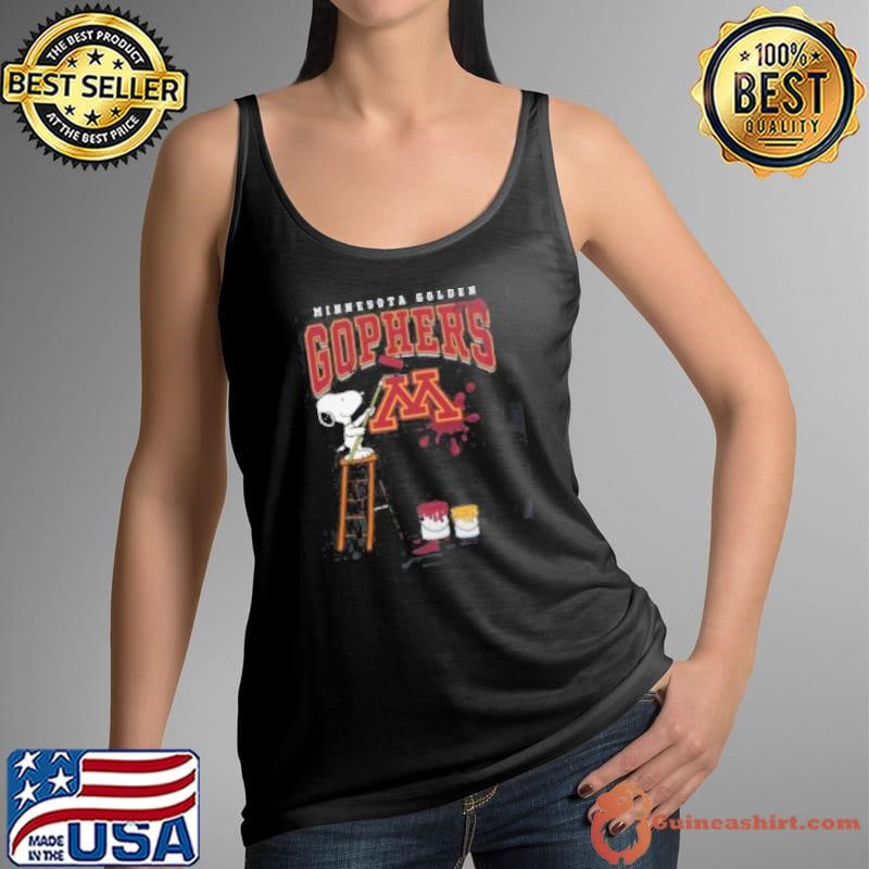 Minnesota Golden Gophers Snoopy Painting Tank Top