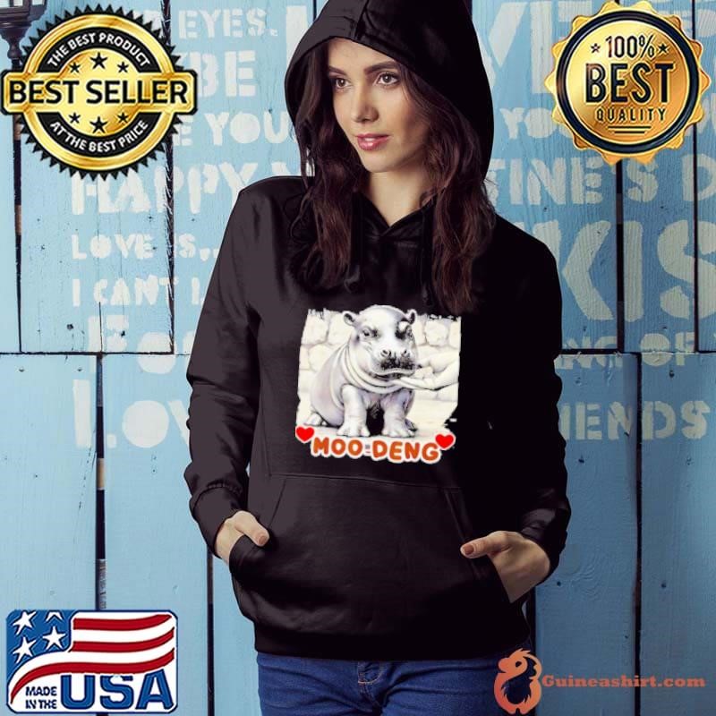 Moo Deng bouncy pig in Thai picture Hoodie
