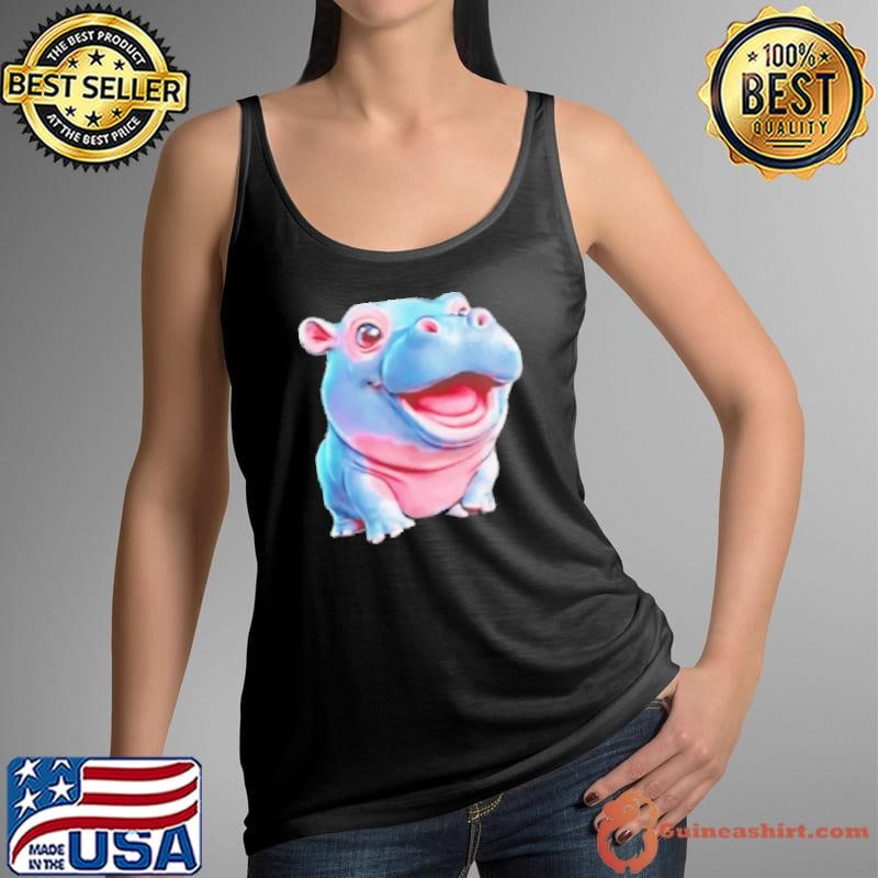 Moo Deng bouncy pig in Thai picture the cute baby hippo Khao Kheow Open zoo Tank Top
