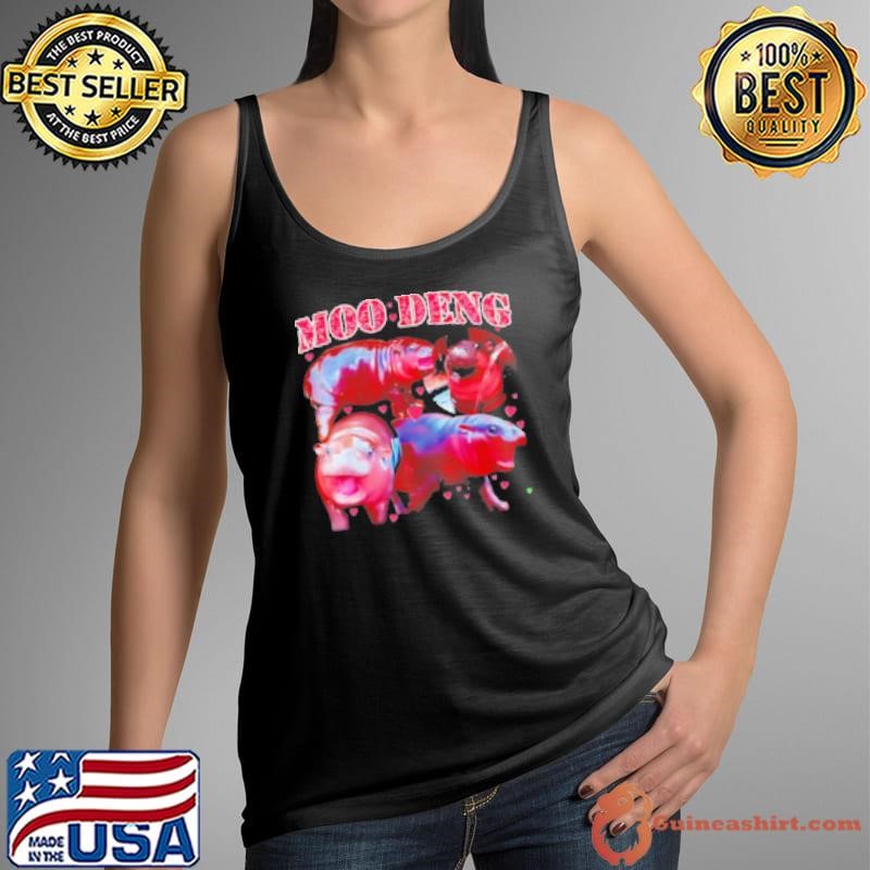 Moo Deng bouncy pig meme cute baby Tank Top