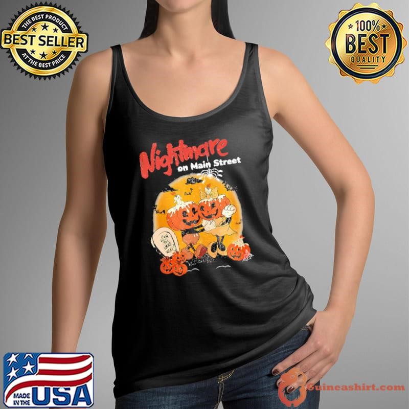 Nightmare On Main Street Wish You Were Halloween Pumpkin Mainstreet Tank Top