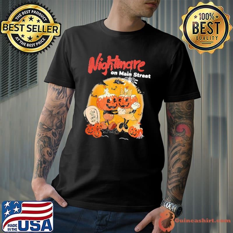 Nightmare On Main Street Wish You Were Halloween Pumpkin Mainstreet T-Shirt