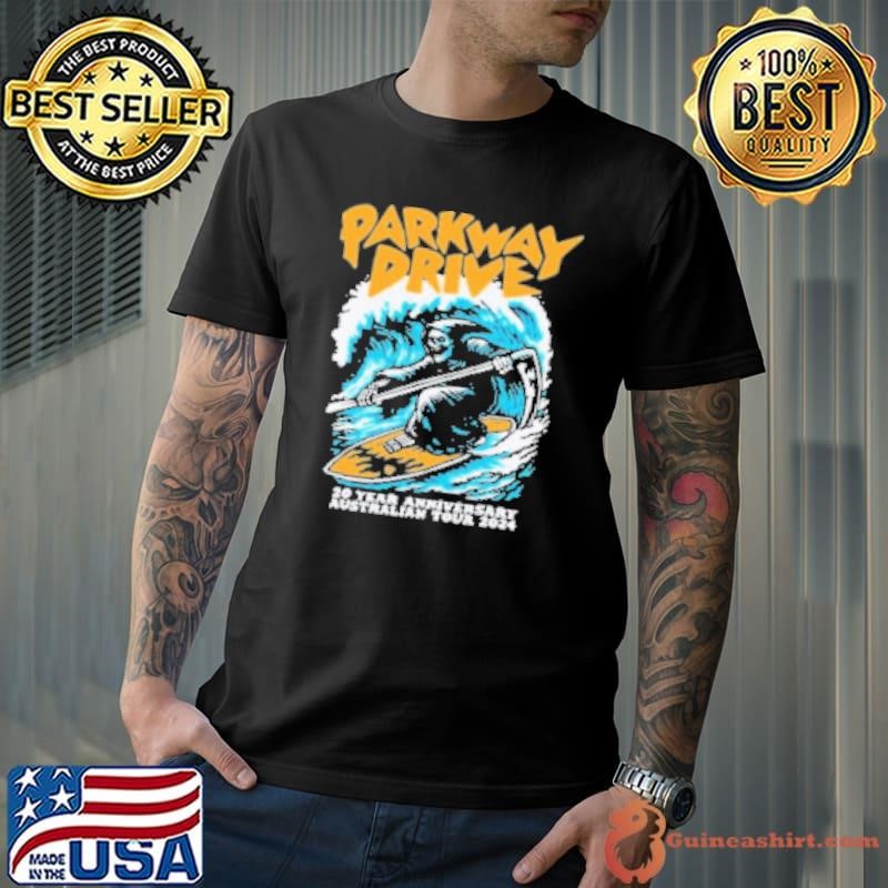Parkway Drive 20 Year Anniversary Tour 2024 Surfing Reaper Shirt