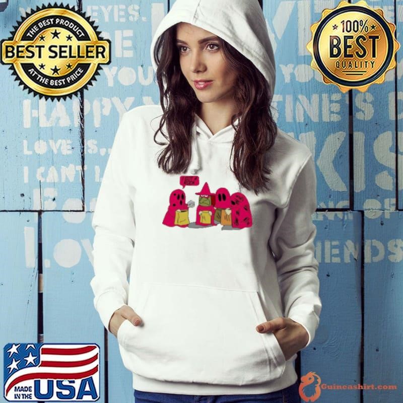 Peanuts I Got A Rock Ghost Halloween Pink Hoodie