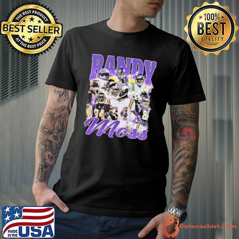 Randy Moss American former professional football wide receiver Retro Bootleg T-Shirt