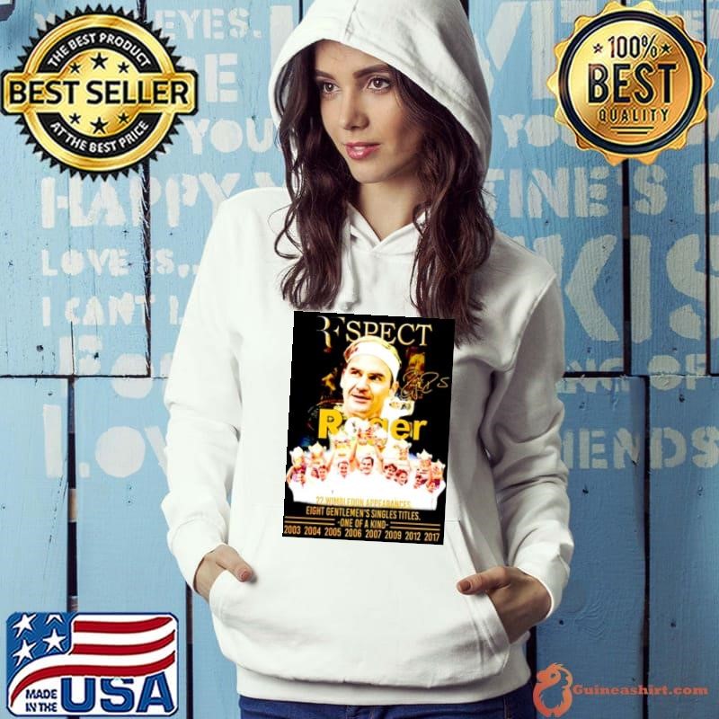 Roger Federer 22 Wimbledon appearances one of a kind Hoodie