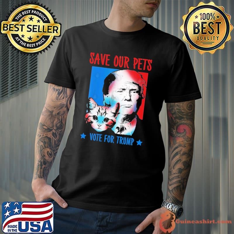 Save Our Pets Vote For Trump 2024 Vance Cat T-Shirt