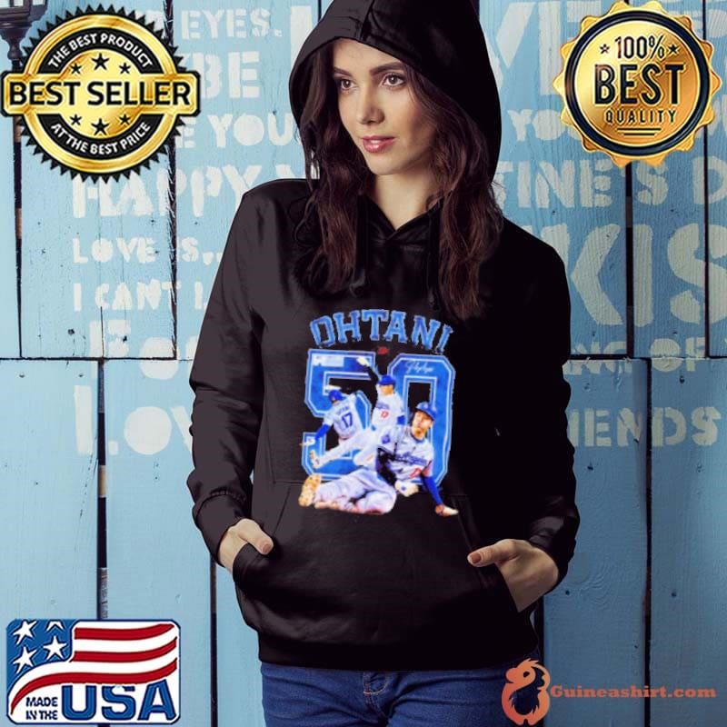 Shohei Ohtani Los Angeles Dodgers MLB 50 Stolen Bases Signature Graphic Hoodie