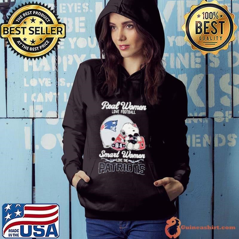 Snoopy Real Women Love Football Smart Women Love The New England Patriots Hoodie