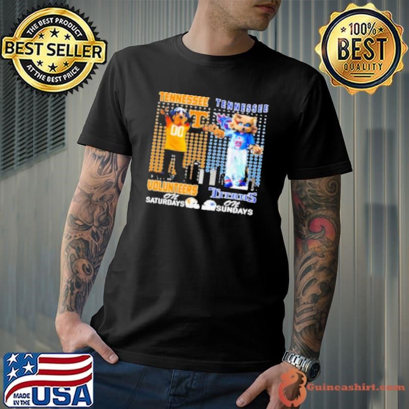 Tennessee Volunteers On Saturdays Smokey Tennessee Titans T Rac On Sundays Shirt
