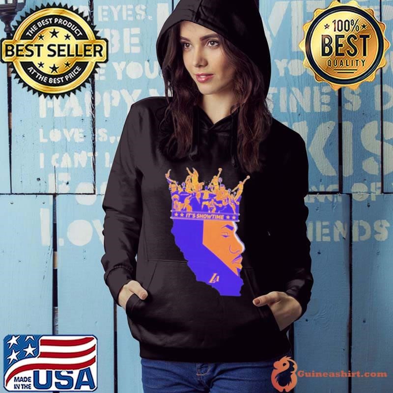 The King Los Angeles Lakers 23 Lebron James Its Showtime Hoodie