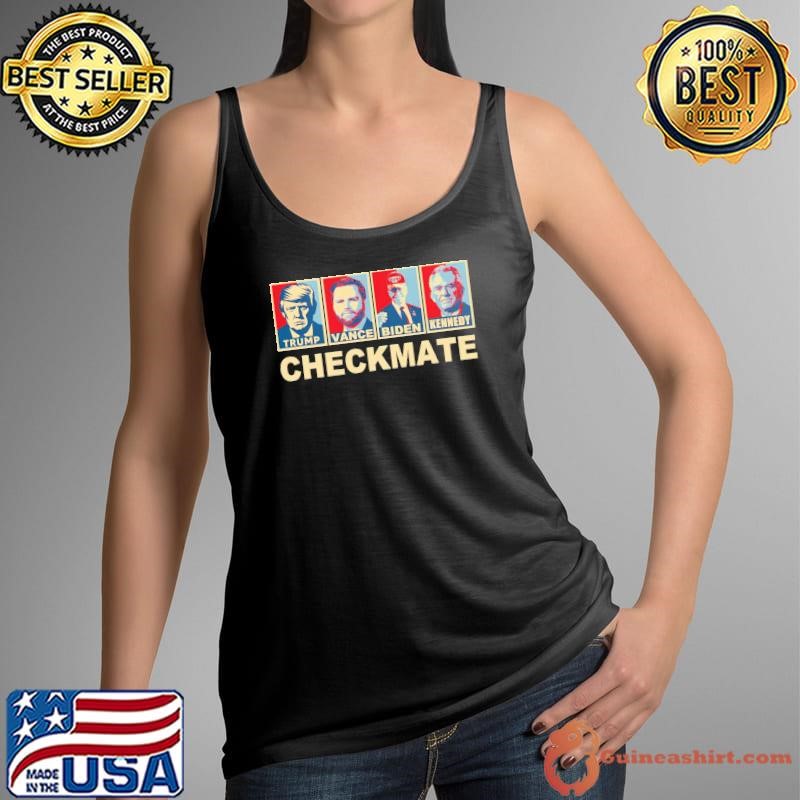 Trump Vance Biden Kennedy Checkmate 2024 Joe Biden Wearing A Trump Hat Tank Top