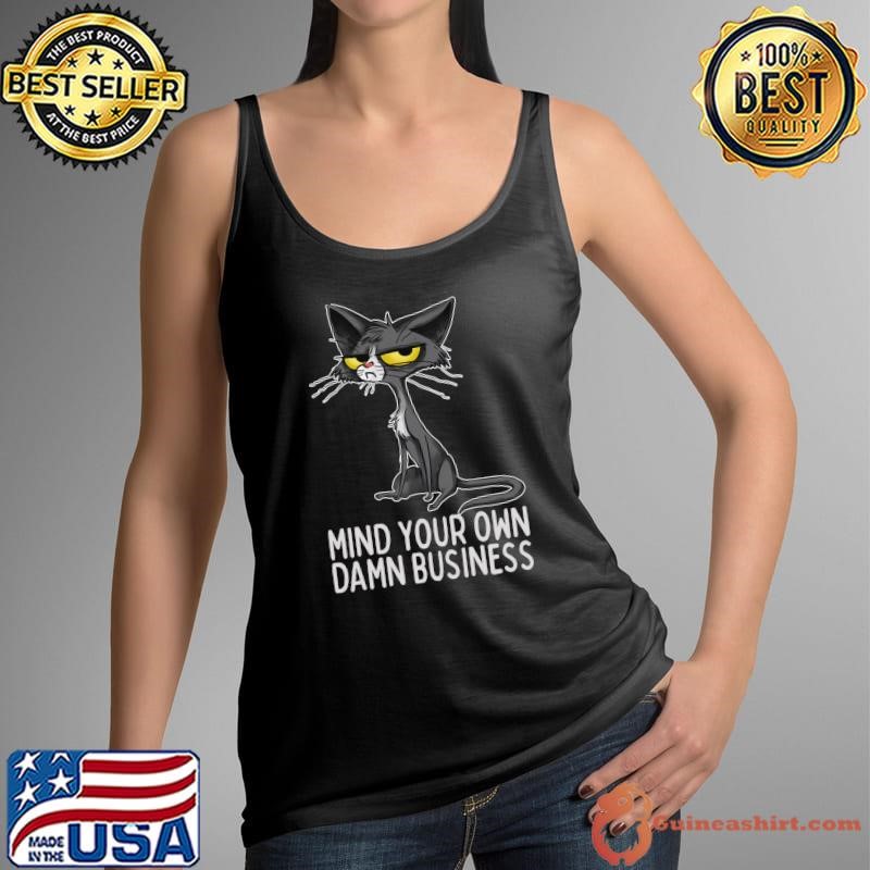 Waltz 2024 Mind Your Own Damn Business Cat Lady T-Shirt