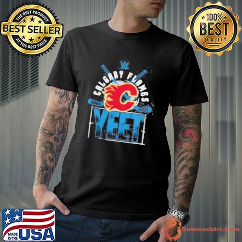 YEET Calgary Flames Hockey logo shirt