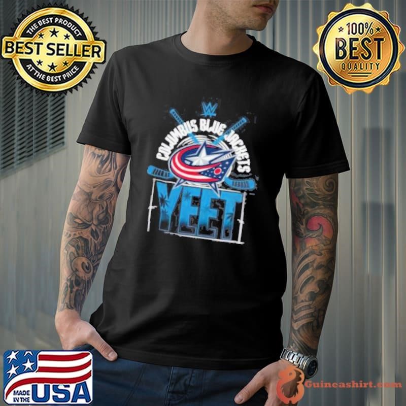 YEET Columbus Blue Jackets Hockey logo shirt
