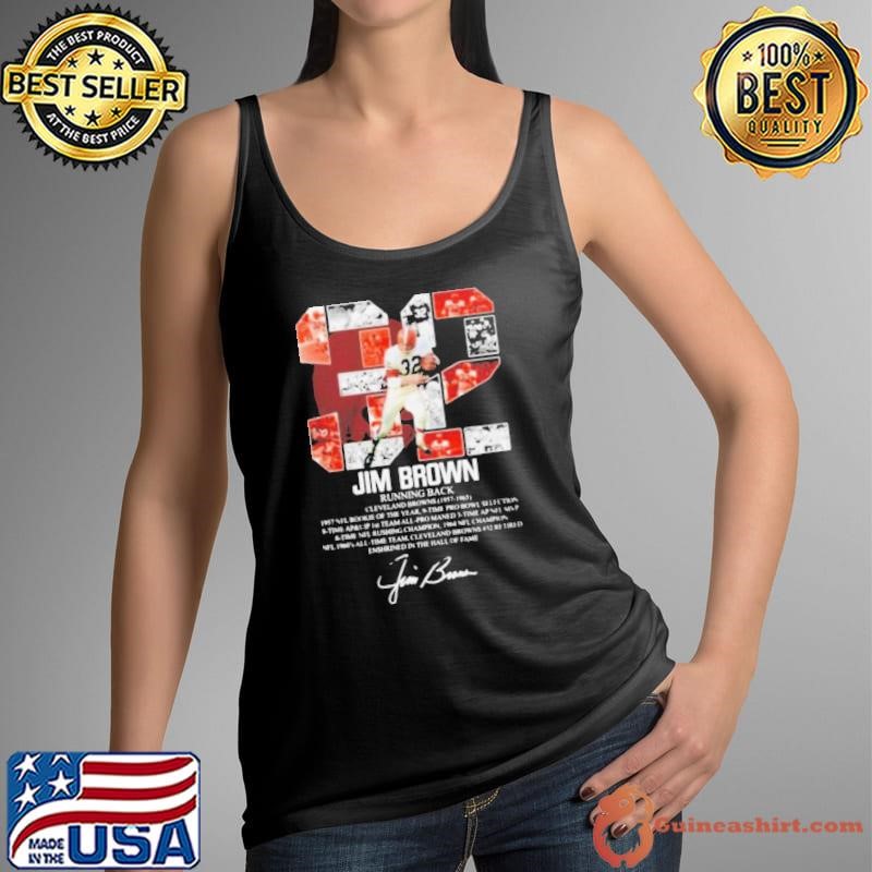 32 Jim Brown running back Cleveland Browns 1957 1965 signature shirt