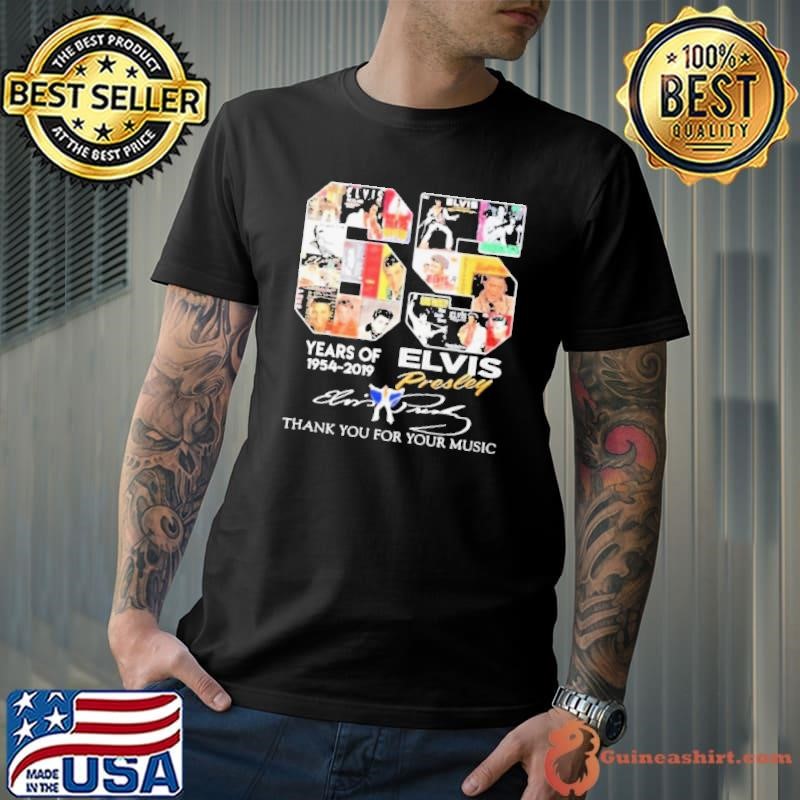 65 years of Elvis Presley thank you for the memories signature shirt