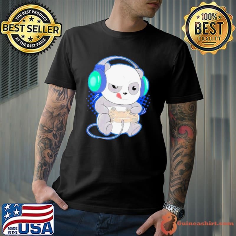 Adorable gaming panda shirt
