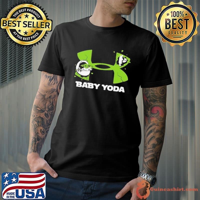 Baby Yoda and Mandalorian Under Armour shirt