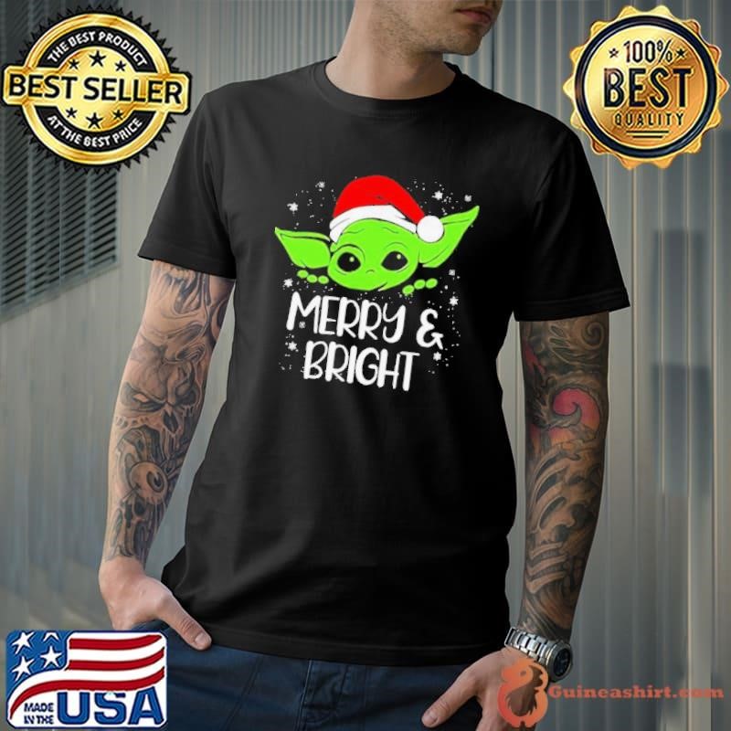 Baby Yoda hat Santa Merry and bright Christmas Unisex