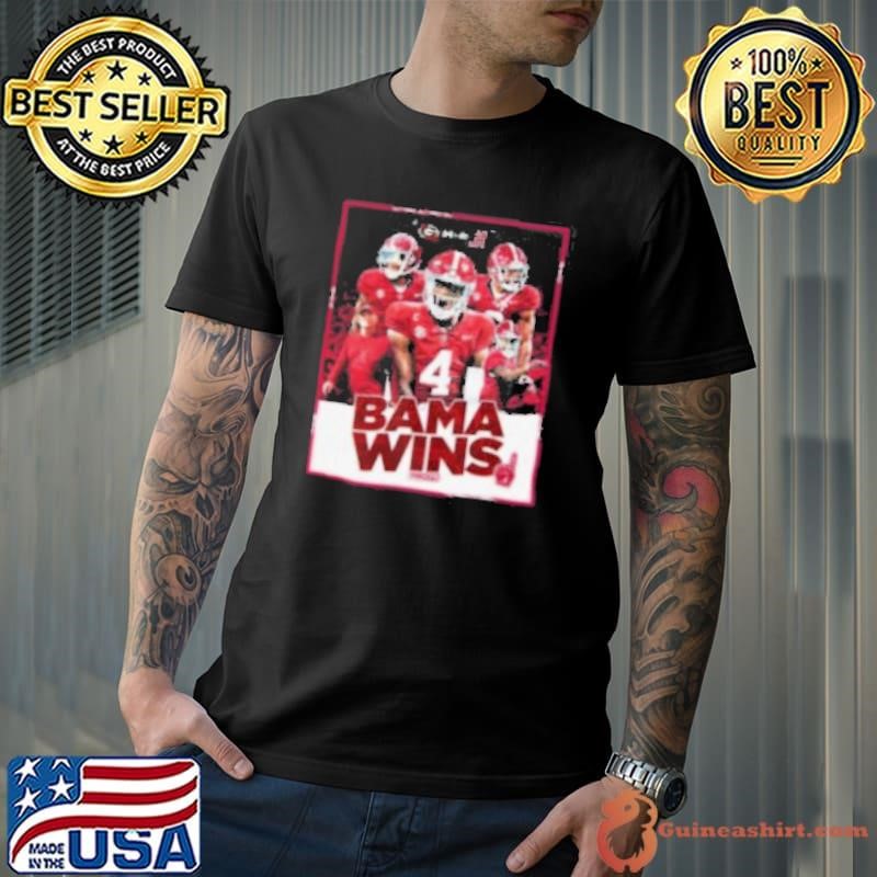 Bama Wins Alabama Crimson Tide 41 – 34 Georgia Bulldogs Alabama Survives In Tuscaloosa Poster Unisex
