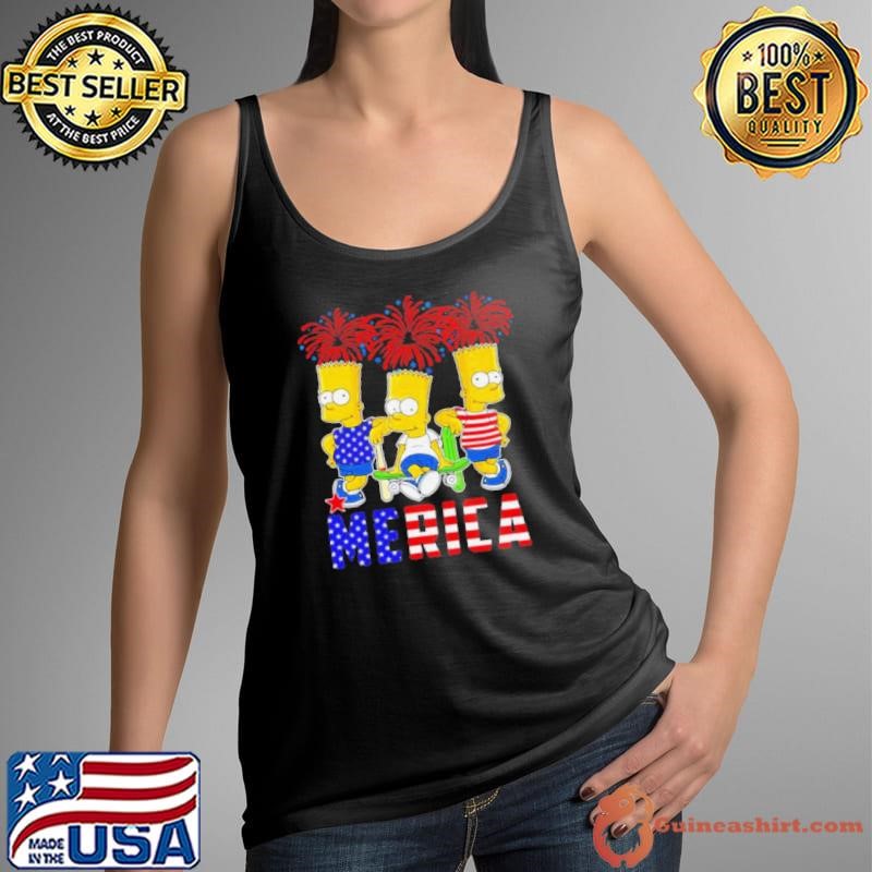 Bart Simpson Happy The 4th Of July America Tank Top