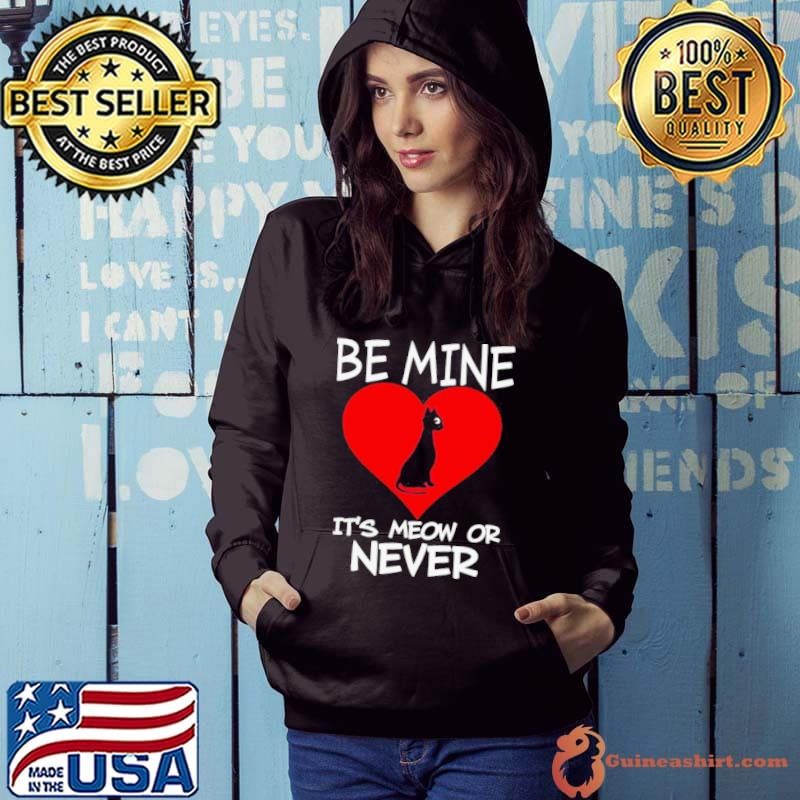 Be Mine Its Meow or Never Cat Valentines Day Love Hoodie