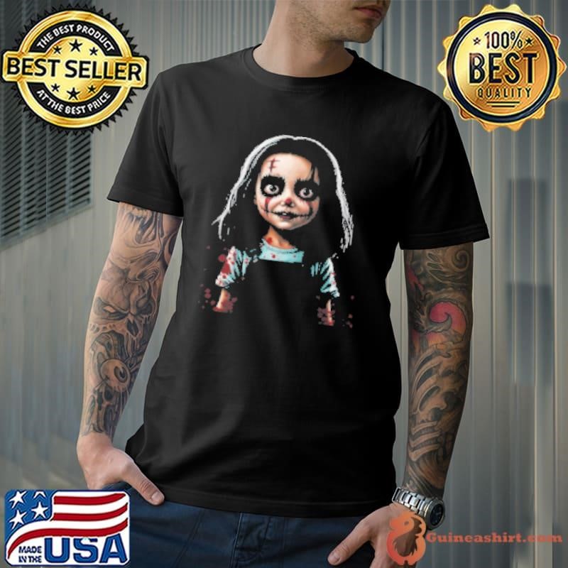 Black Hair Girl Halloween Smile Unisex