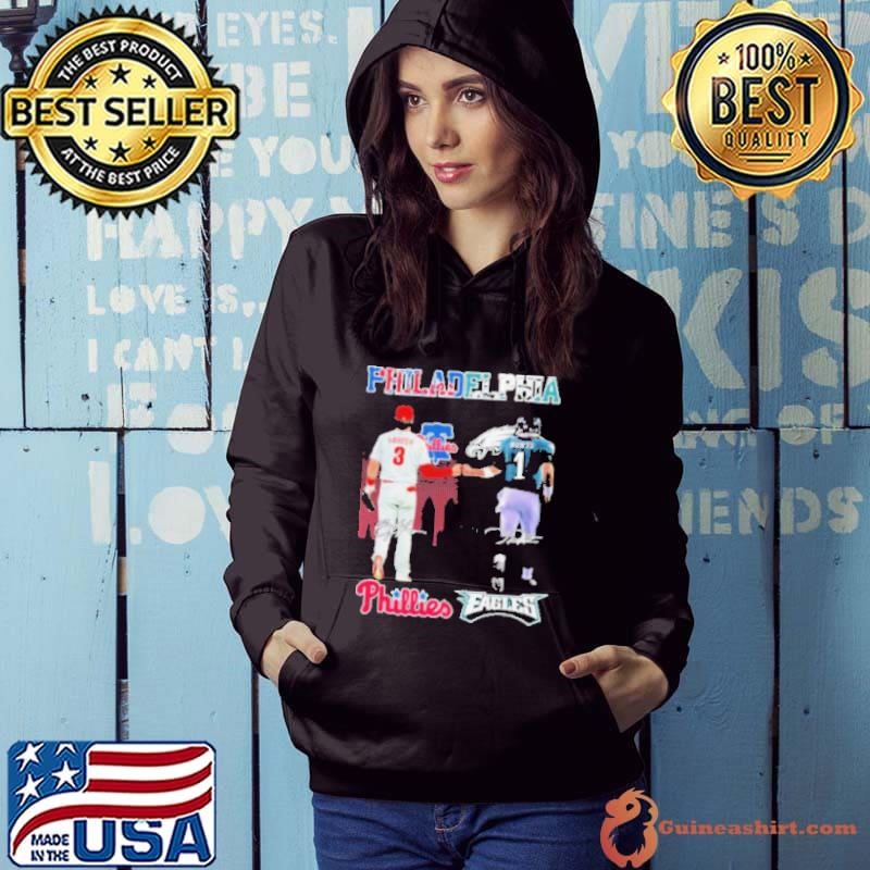 Bryce Harper Philadelphia Phillies X Jalen Hurts Philadelphia Eagles 2024 Hoodie