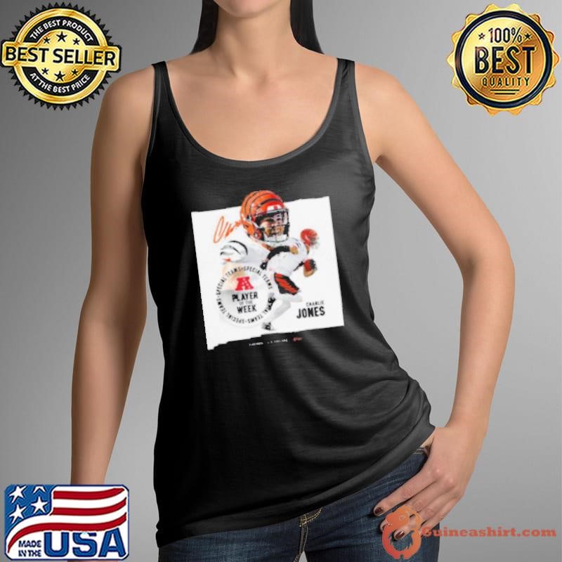 Charlie Jones Cincinnati Bengals AFC Player Of The Week Signatures Tank Top