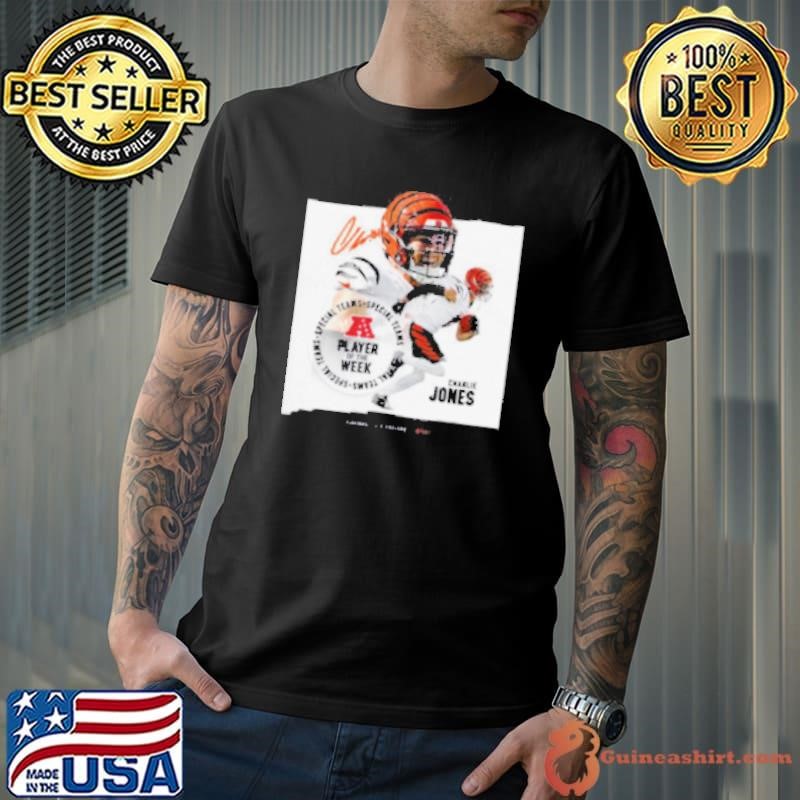 Charlie Jones Cincinnati Bengals AFC Player Of The Week Signatures Shirt