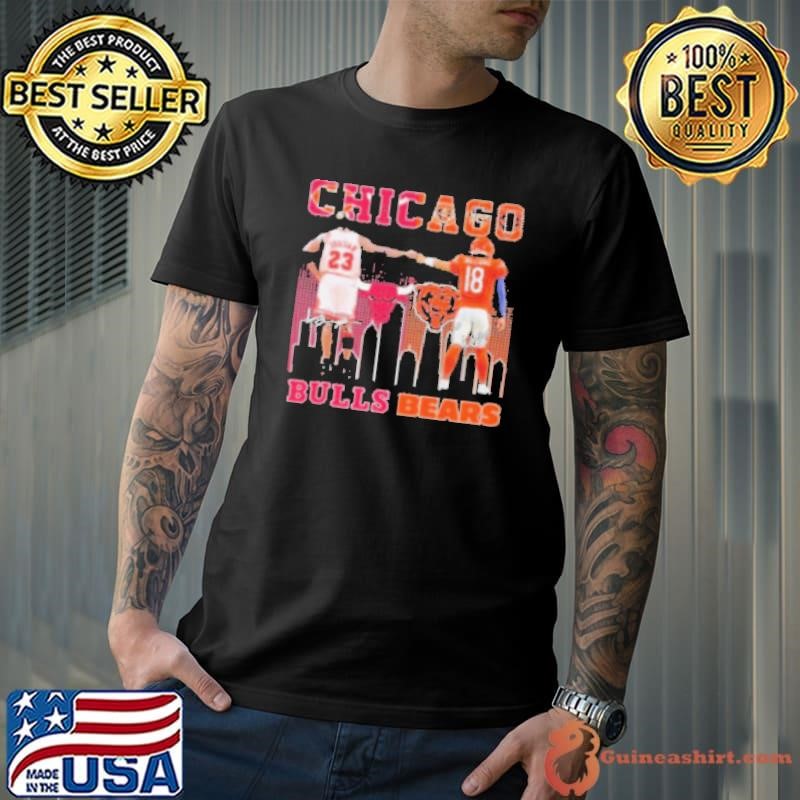 Chicago Bulls Michael Jordan Chicago Bears Caleb Williams Proud City Shirt