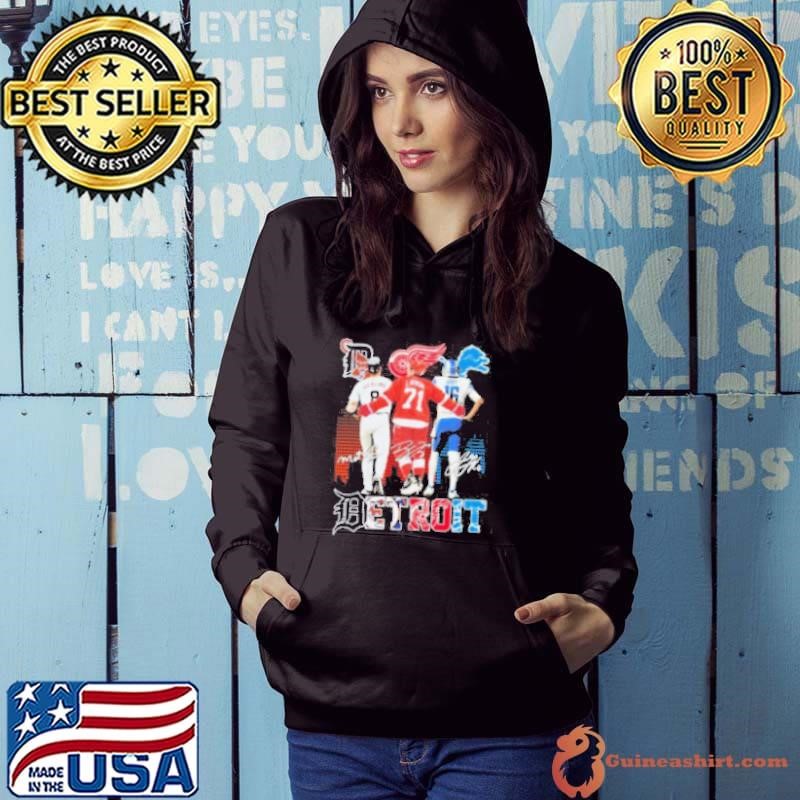 Detroit Sports Team Matt Vierling Dylan Larkin And Jared Goff Hoodie