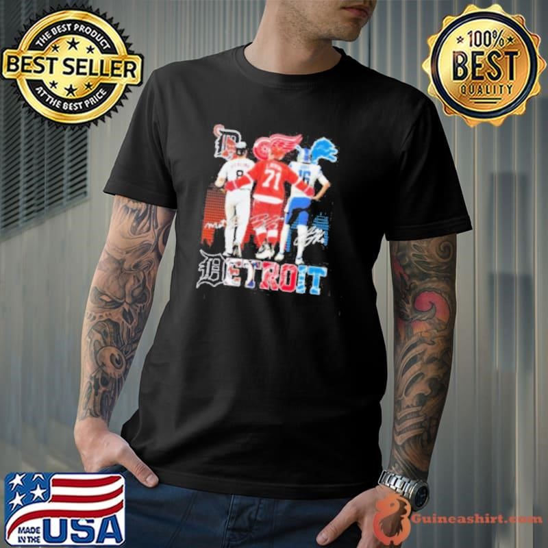 Detroit Sports Team Matt Vierling Dylan Larkin And Jared Goff Shirt