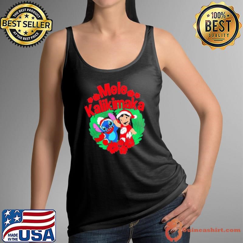 Disney Lilo And Stitch Christmas Mele Kalikimaka Wreath shirt