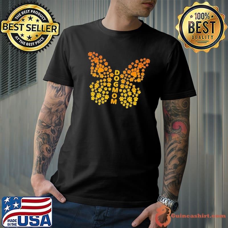 Dog mom butterfly paw print pet dog lovers Unisex