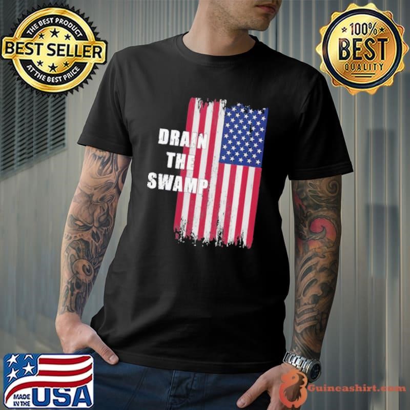 Drain The Swamp President Donald Trump Usa Flag shirt